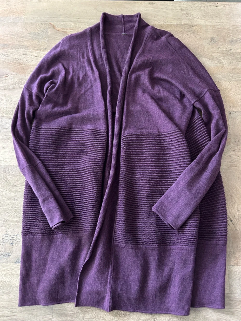 Lululemon Purple Ribbed Women's Cardigan - Picture 1 of 6